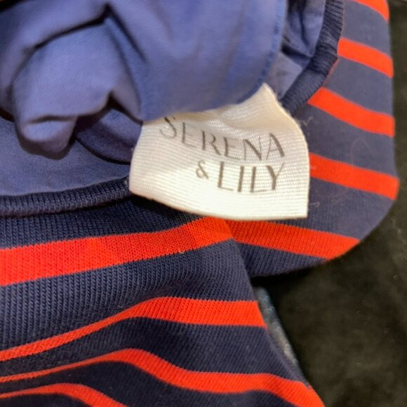 Serena & Lily Holly Navy Jersey stripe French Breton Nautical Christmas … - Picture 3 of 4